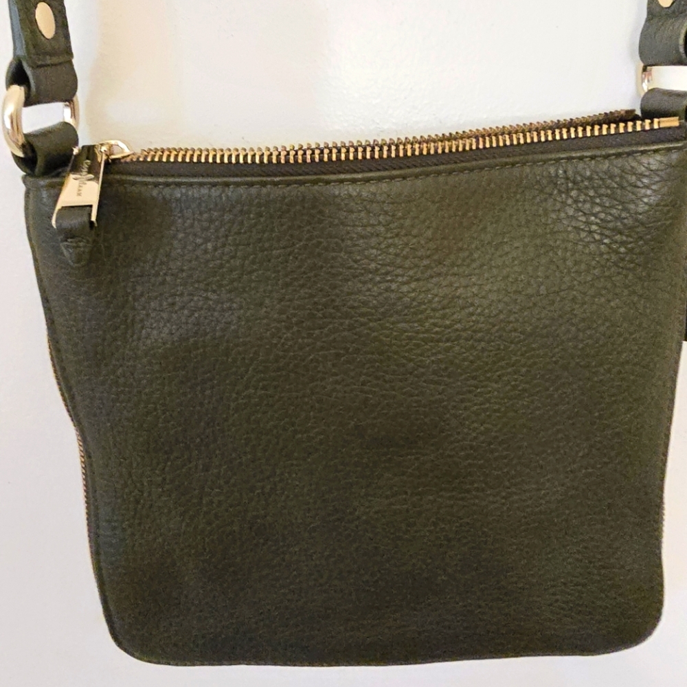 Olive Green Crossbody Bag with Adjustable Strap